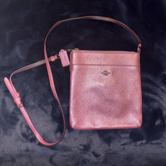 Coach Metallic Pink Crossbody Bag - Picture 1 of 6